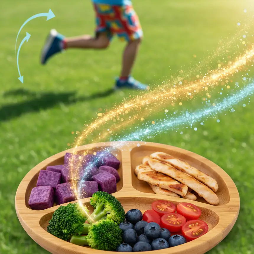 balanced nutrition, active play