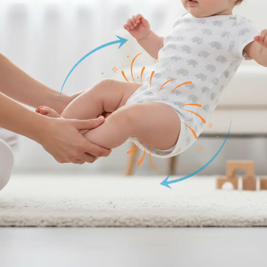 Baby leg exercises