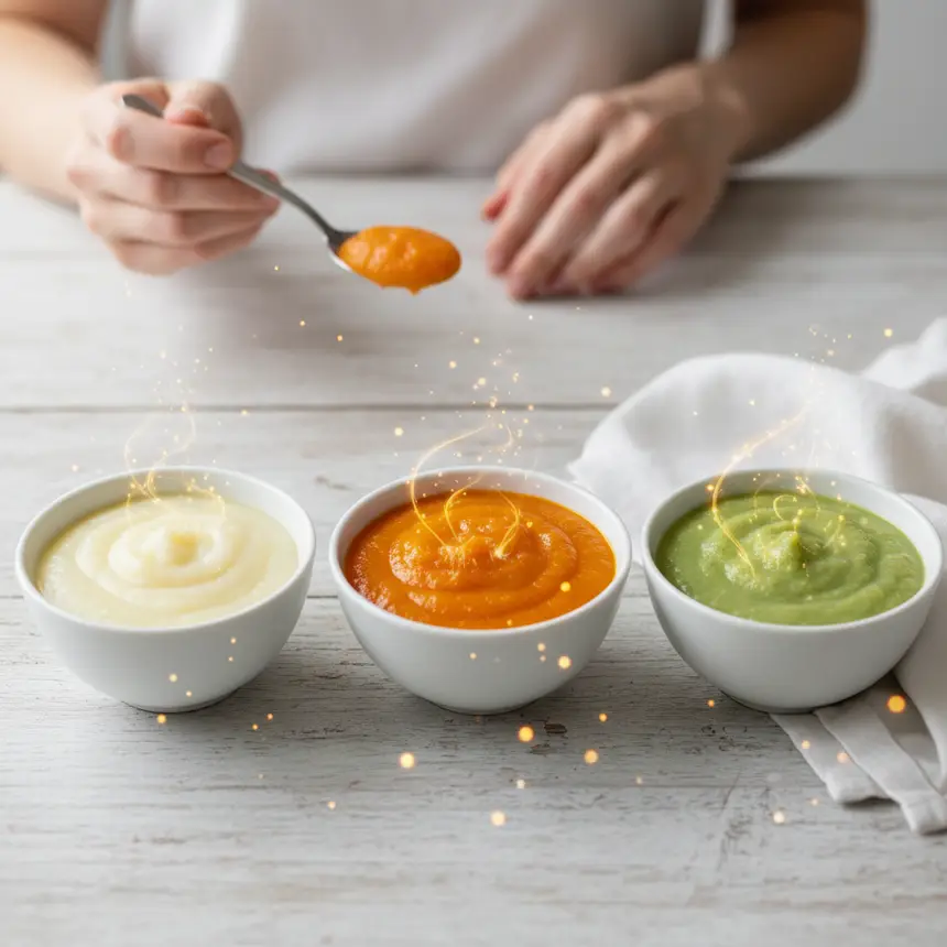 Baby food vegetables, early weaning ingredients