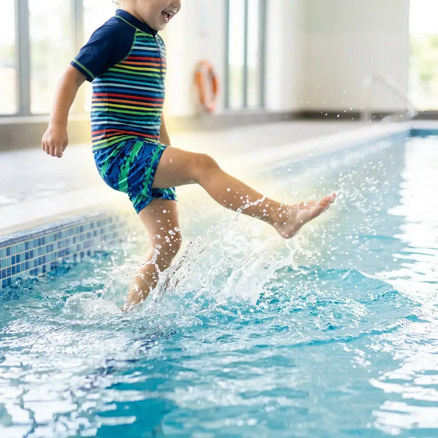 Joyful swimming, child growth